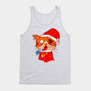 Melting Cat Christmas Tank Top